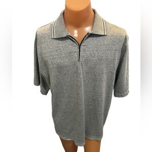 The Skins Game U Wanna Bet Polo Shirt Golf Men’s  XL 1/4 Zip Gray Knit Vintage.